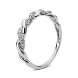 Ring 18 kt WG, 51 Brill. 0,14 ct, TW-si