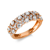 Ring 18 kt RG, 48 Brill. 1,24 ct, TW-vsi