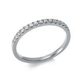 Ring 18 kt WG, 15 Brill. 0,22 ct, TW-si