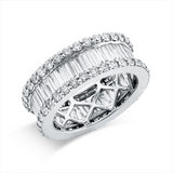 Ring 18 kt WG, 63 Bag. 1,92 ct, TW-si, 68 Brill. 2,01 ct, TW-si