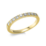 Ring 18 kt GG, 9 Brill. 0,27 ct, TW-si