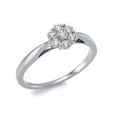 Ring 18 kt WG, 7 Brill. 0,22 ct, TW-si