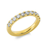 Ring 18 kt GG, 11 Brill. 1,01 ct, TW-si