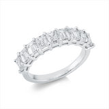 Ring 18 kt WG, 9 Sm.schliff 2,79 ct, TW-si