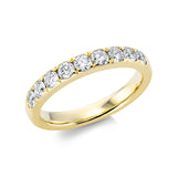 Ring 18 kt GG, 9 Brill. 0,72 ct, TW-si