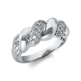 Ring 18 kt WG, 18 Brill. 0,23 ct, TW-si, 30 Brill. 0,24 ct, TW-si