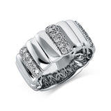 Ring 18 kt WG, 30 Brill. 0,34 ct, TW-si, 12 Brill. 0,03 ct, TW-si