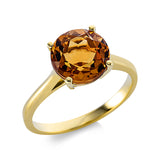 Ring 18 kt GG, 1 Citrin 2,90 ct mandarin