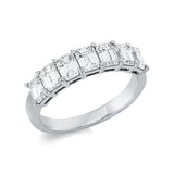 Ring 18 kt WG, 7 Sm.schliff 2,11 ct, TW-si