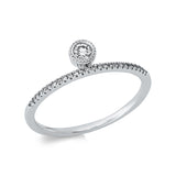 Ring 18 kt WG, 1 Brill. 0,08 ct, TW-si, 25 Dia. 0,07 ct, TW-si