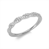 Ring 18 kt WG, 32 Brill. 0,19 ct, TW-si, 10 Brill. 0,04 ct, TW-si