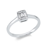 Ring 18 kt WG, 9 Fant-Schl. 0,38 ct, TW-si