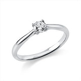 Ring 950 Pt Platin, GIA5473863258, 1 Brill. 0,32 ct, TW-vsi