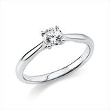 Ring 950 Pt Platin, GIA6471816841, 1 Brill. 0,40 ct, TW-vsi