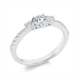 Ring 950 Pt Platin, GIA7471732991, 2 Brill. 0,31 ct, TW-si, 1 Brill. 0,31 ct, TW-vsi, 17 Brill. 0,24 ct, TW-si