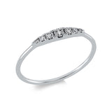 Ring 18 kt WG, 7 Brill. 0,09 ct, TW-si