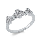 Ring 18 kt WG, 3 Princ. 0,06 ct, TW-vsi, 12 Brill. 0,48 ct, TW-si