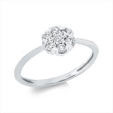 Ring 18 kt WG, 7 Brill. 0,37 ct, TW-si