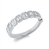 Ring 18 kt WG, 9 Sm.schliff 0,90 ct, TW-si