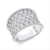 Ring 18 kt WG, 43 Brill. 0,62 ct, TW-si, 60 Brill. 0,46 ct, TW-si