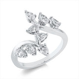 Ring 18 kt WG, 8 Tropfen 1,08 ct, TW-si