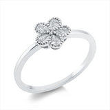 Ring 18 kt WG, 5 Tropfen 0,20 ct, TW-vsi, 1 Brill. 0,01 ct, TW-si