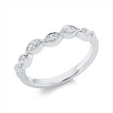 Ring 18 kt WG, 7 Nav. 0,40 ct, TW-si