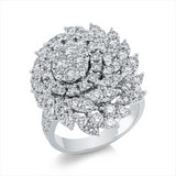 Ring 18 kt WG, 4 Brill. 0,51 ct, TW-si, 106 Brill. 2,45 ct, TW-si