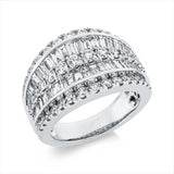 Ring 18 kt WG, 47 Bag. 1,48 ct, TW-vsi, 46 Brill. 1,34 ct, W-vsi