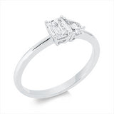 Ring 18 kt WG, GIA1487067363, 1 Sm.schliff 0,50 ct, TW-si, 1 Tropfen 0,21 ct, TW-si