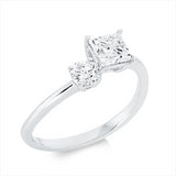 Ring 18 kt WG, GIA2434469869, 1 Princ. 0,81 ct, TW-si, 1 Brill. 0,27 ct, TW-si