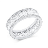 Ring 18 kt WG, 45 Bag. 2,20 ct, TW-si, 126 Brill. 0,50 ct, TW-si