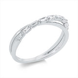 Ring 18 kt WG, 9 Bag. 0,30 ct, TW-si