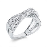 Ring 18 kt WG, 66 Bag. 0,48 ct, TW-si, 106 Brill. 0,56 ct, TW-si