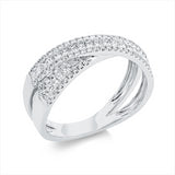 Ring 18 kt WG, 29 Princ. 0,38 ct, TW-si, 78 Brill. 0,26 ct, TW-si