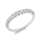 Ring 18 kt WG, 4 Brill. 0,17 ct, TW-si, 3 Brill. 0,18 ct, TW-si, 6 Brill. 0,14 ct, TW-si