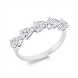 Ring 18 kt WG, 5 Tropfen 0,96 ct, TW-vsi