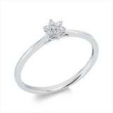 Ring 18 kt WG, 7 Brill. 0,08 ct, TW-si