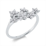 Ring 18 kt WG, 6 Brill. 0,13 ct, W-si, 12 Brill. 0,19 ct, W-si, 18 Brill. 0,16 ct, W-si