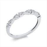 Ring 18 kt WG, 8 Brill. 0,33 ct, TW-si, 8 Brill. 0,04 ct, TW-si