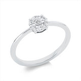 Ring 18 kt WG, 4 Nav. 0,25 ct, TW-si, 1 Brill. 0,01 ct, TW-si