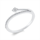 Ring 18 kt WG, 4 Brill. 0,04 ct, TW-si, 19 Brill. 0,14 ct, TW-si