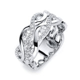 Ring 18 kt WG, 68 Brill. 0,60 ct, TW-si