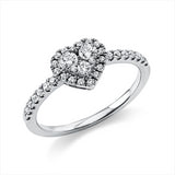 Ring 18 kt WG, 36 Brill. 0,43 ct, TW-si