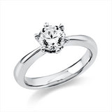 Ring 18 kt WG, GIA6217846528, 1 Brill. 1,00 ct, TW-si