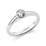 Ring 18 kt WG, GIA2384456970, 1 Brill. 0,40 ct, TW-si2