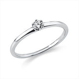 Ring 950 Pt Platin, 1 Brill. 0,10 ct, TW-si