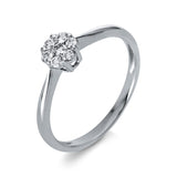 Ring 18 kt WG, 7 Brill. 0,19 ct, TW-si