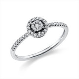 Ring 18 kt WG, 40 Brill. 0,20 ct, TW-si