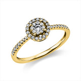 Ring 14 kt GG, 42 Brill. 0,27 ct, TW-si